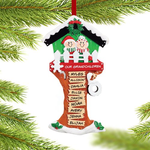 Personalized Christmas Tree House 9 Names