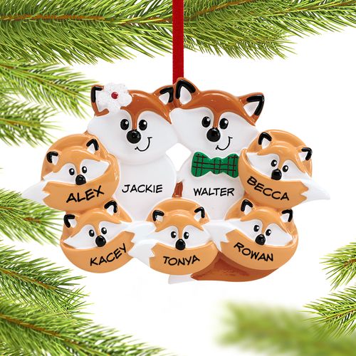 Personalized Fox Family of 7