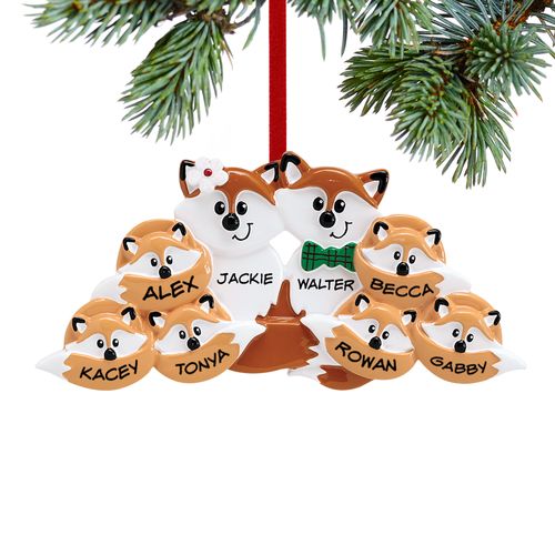 Personalized Fox Family of 8