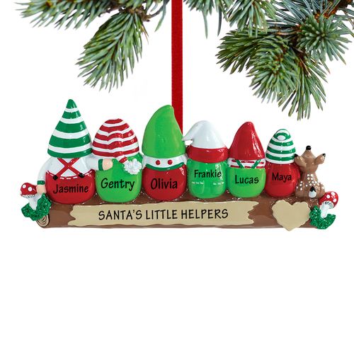 Personalized Idle Elves Family of 6