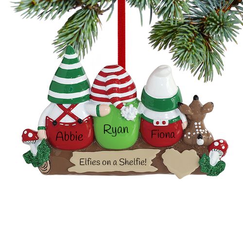Personalized Idle Elves Family of 3