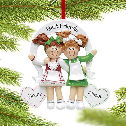 Personalized Friends or Sisters with Hearts