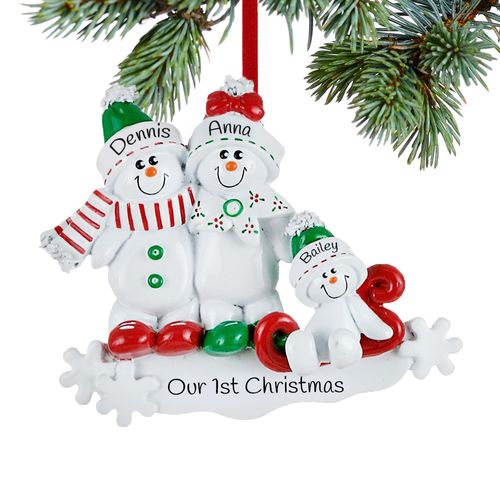 Personalized Snow Family Sled 3