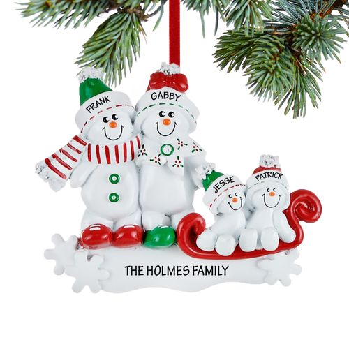 Personalized Snow Family Sled 4