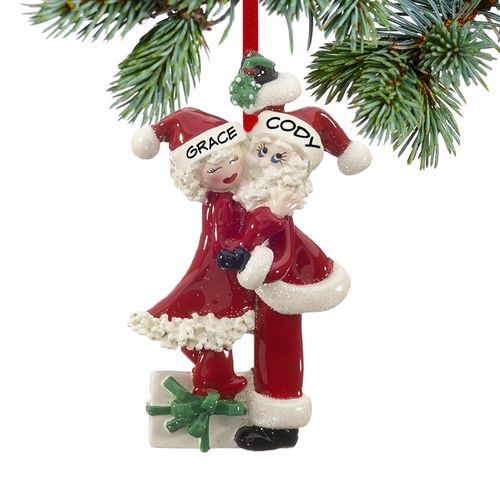 Personalized Mistletoe Santa and Mrs. Claus