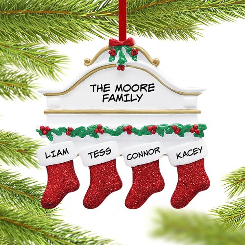 Personalized Stockings Hanging From Mantel 4