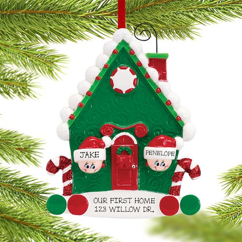 Personalized Candy Cane House Couple
