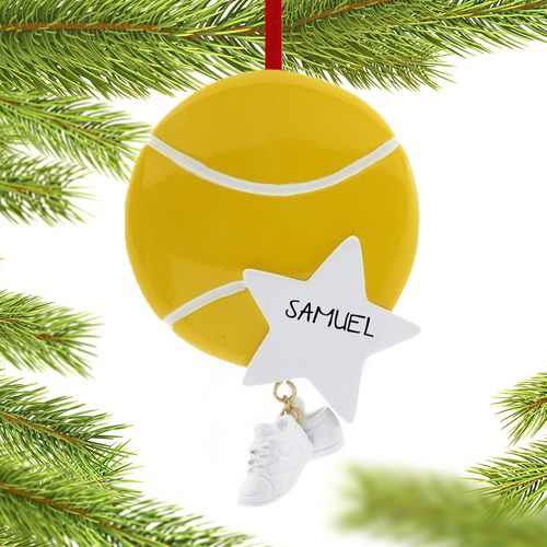 Personalized Tennis Ball with Star and Tennis Shoes