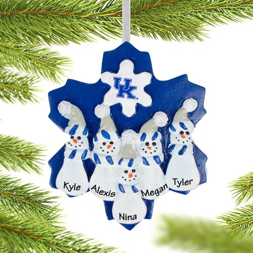 Personalized Kentucky Snowman Family of 5