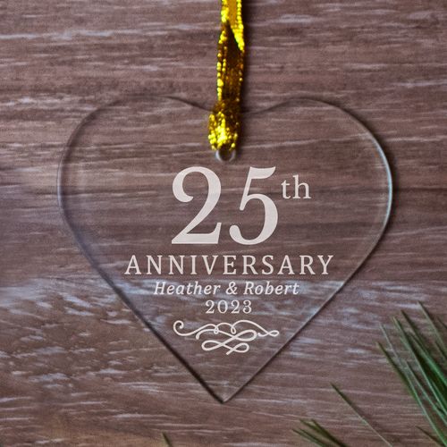 Personalized 25th Anniversary Heart