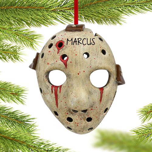 Hockey Mask Holiday Ornament
