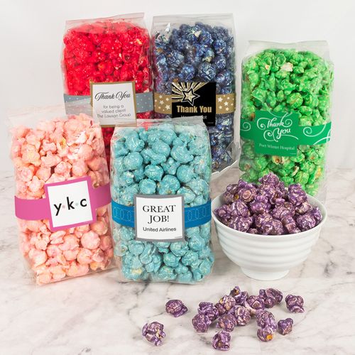 Personalized Business Thank You Candy Coated Popcorn 8 oz Bags