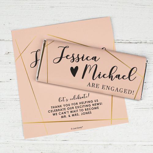 Personalized Wedding - Celebrate Engagement Chocolate Bar Wrappers