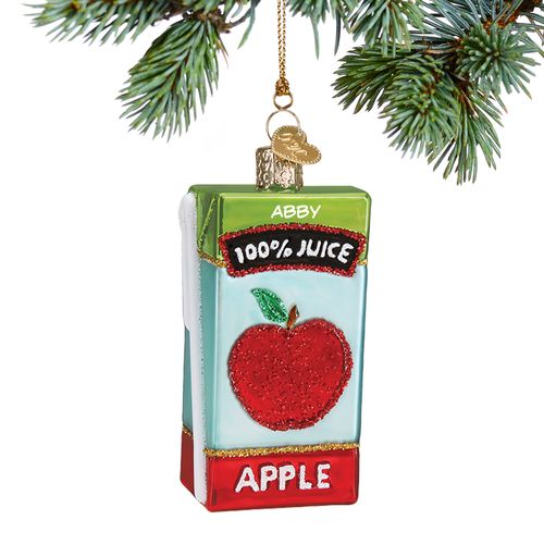 Apple Juice Box Holiday Ornament