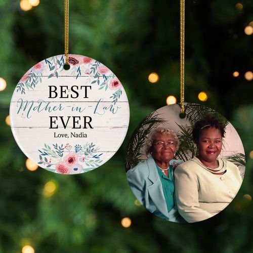 Best Mother-In-Law Ever Photo Holiday Ornament