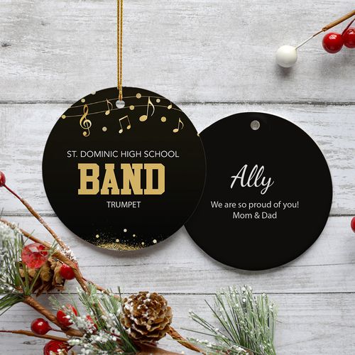 School Band Musician Holiday Ornament