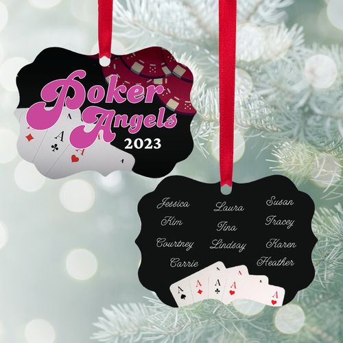 Poker Angels Holiday Ornament