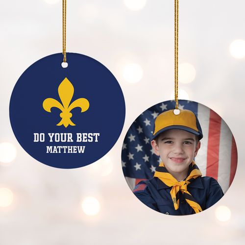 Personalized Scouts Photo Holiday Ornament