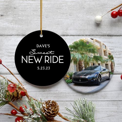 New Ride Photo Holiday Ornament