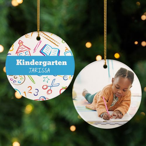 Kindergarten Photo Holiday Ornament