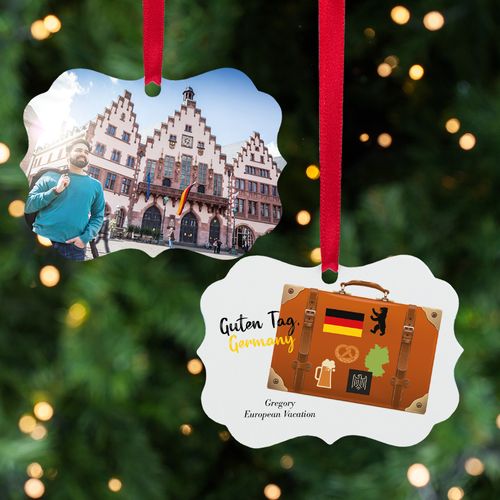 Germany Suitcase Photo Holiday Ornament
