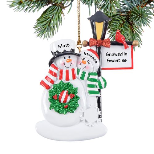 Lamppost Couple Holiday Ornament