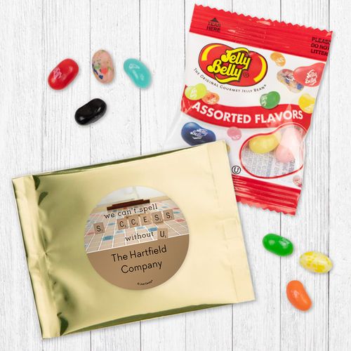 Personalized Thank You Scrabble - Jelly Belly Assorted Jelly Beans