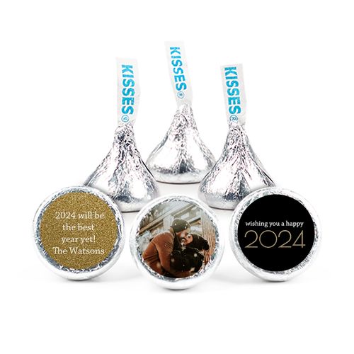 Personalized Hershey's Kisses - New Year's Eve Glitter Photo