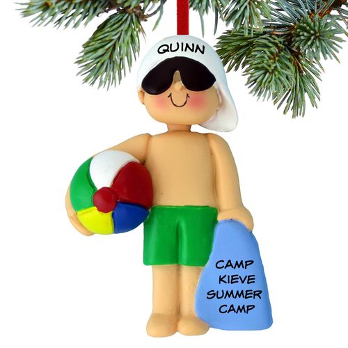 Summer Camp Child Boy Holiday Ornament
