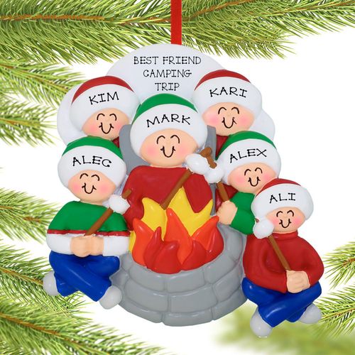 Firepit 6 Friends Holiday Ornament