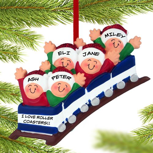 Roller Coaster 5 Friends Holiday Ornament