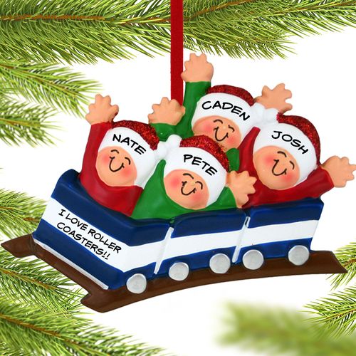 Roller Coaster 4 Friends Holiday Ornament