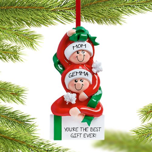 Present Parent and Child Holiday Ornament