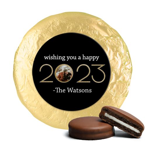 Personalized Milk Chocolate Covered Oreos - New Year's Eve Glitter Photo