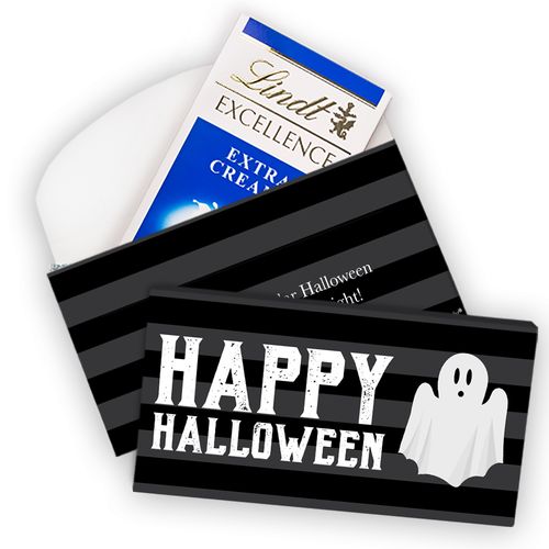 Deluxe Personalized Halloween Ghouling Ghost Lindt Chocolate Bar in Gift Box