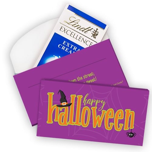 Deluxe Personalized Halloween Spirit Lindt Chocolate Bar in Box