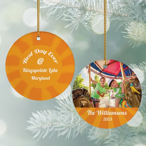 Best Day Ever Photo Holiday Ornament