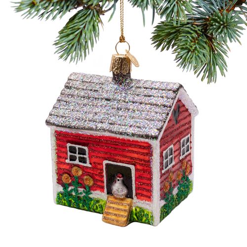 Chicken Coop Holiday Ornament
