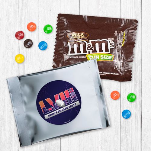 Personalized Football Party Themed Milk Chocolate M&Ms