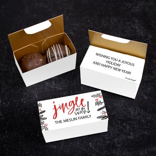 Personalized Christmas Chalkboard Truffle Favors 2 pcs