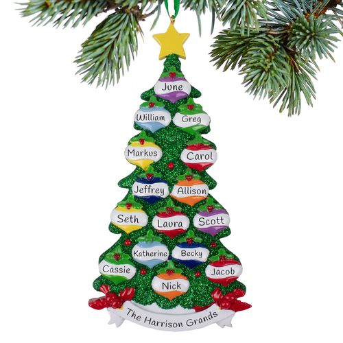Family Of 15 Ornament Christmas Tree Holiday Ornament