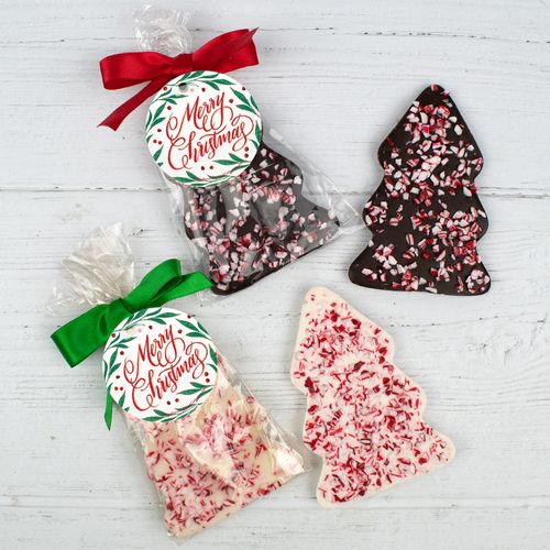 Christmas Peppermint Bark Tree with Gift Tag - Holly-day Joy