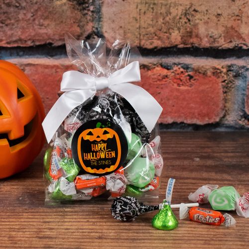 Personalized Halloween Goodie Bag - Pumpkin