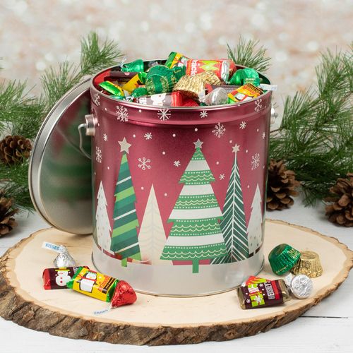 Snowy Tree Hershey's Holiday Mix 3.7 lb Tin