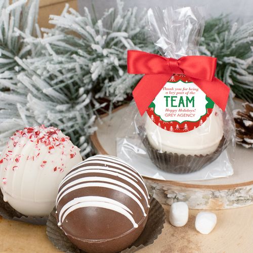 Personalized Christmas Thanks for Being Part of the Team Hot Chocolate Bomb