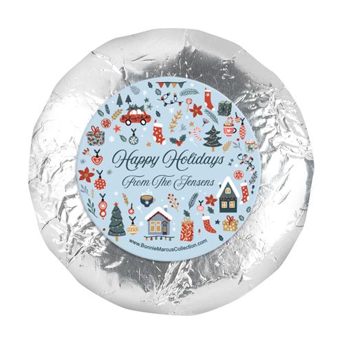 Personalized Season's Greetings 1.25" Stickers (48 Stickers)