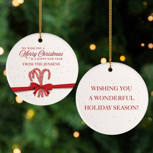Wishing You a Merry Christmas Holiday Ornament