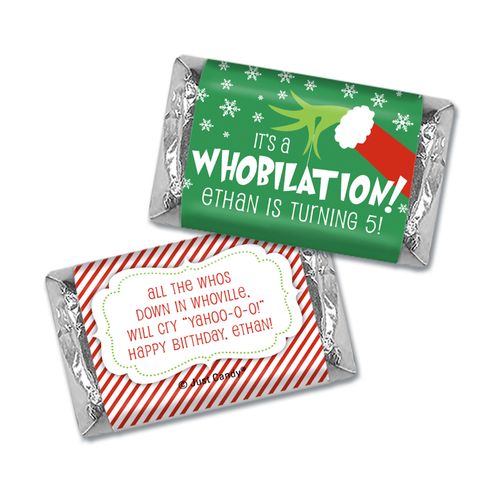Personalized Christmas Grinch Birthday Hershey's Miniatures Wrappers