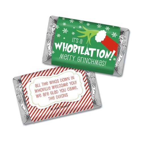 Personalized Christmas Grinched Hershey's Miniatures Wrappers