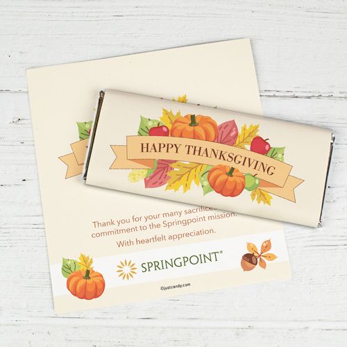 Personalized Happy Thanksgiving Harvest Standard Wrappers Only